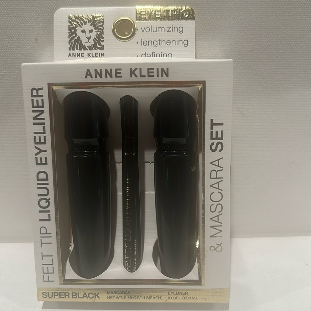 Anne Klein Felt Tip Liquid Eyeliner & Mascara Set . Three in one set.